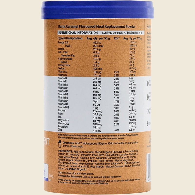 Amazonia Raw All-In-One Meal Replacement Burnt Caramel 350g