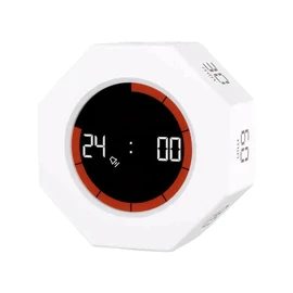 Digital Kitchen Timer Multi-Functional and Compact Productivity Timer ABS Productivity Cube Countdowns Timer Cube Timer, White