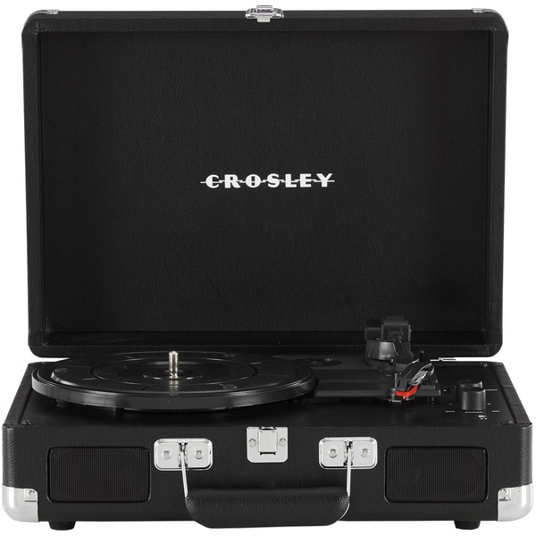 Crosley CR8005DP-BK1 Cruiser Plus Vintage 3-Speed Bluetooth in/Out Suitcase Vinyl