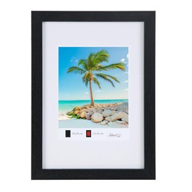 Wooden Picture Frame Plexi Lifestyle Photo Frame Collage Wall Decoration Poster HR25: Colour: Black Format: 30 x 40 cm
