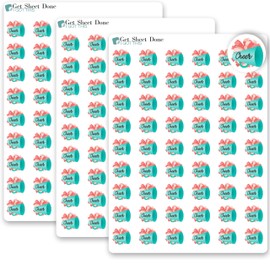 Cheer Cheerleading Planner Sticker / 54 Fun Vinyl Stickers (1/2”) / Sports Exercise Fitness Health Game Reminder/Essential Productivity Life Planner/Bullet Bujo Journal (Three Sheets)