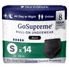 NorthShore GoSupreme Overnight Incontinence Underwear, 8-Hour Pullup Style, Small, 14