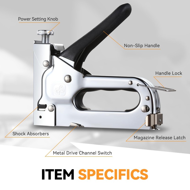 3-in-1 Full Plating Nail Gun Kit: Arrow Wiring Tacker with