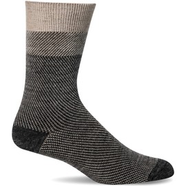 Sockwell Men's Zig Crew Sock, Barley - M/L