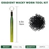 TRUSCEND Gradient Fishing Wacky with Silicone O Rings 210Pcs for