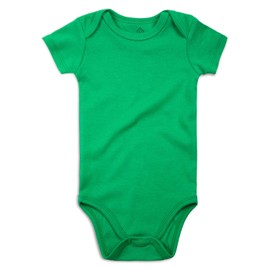 OPAWO Unisex Baby Bodysuit Newborn Infant 100% Cotton Short Sleeve Romper Toddler Solid Color Onesie for Boys Girls 0-24 Months(Green,0-3Months)