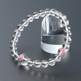Buddhist Altanya Takita Shoten Special Bracelet Natural Stone Bracelet, Genuine Crystal, Cherry Carved, 0.3 inch (7 mm) Ball, Inner Circumference Approx. 6.1 inches (15.5 cm) ◆ Prayer Beads Bracelet,