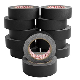 SWRT 12 Pack Gaffers Tape, 11 Mil Industrial Grade Gaffer Tape, 2’’ x 30 Yards, Strong Adhesion, Easily Remove No Residue, Professional Matte Finish No Reflection, Black, 360 Yards in Total