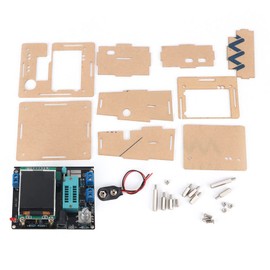 Garosa Probador de transistores GM328 Medidor de capacitancia de inductancia de resistencia Medidor de ESR Probador de placa de circuito impreso con estuche