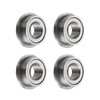 QUARKZMAN MF63ZZ Flange Ball Bearings, 4 Pieces 3x6x2.5mm Chrome Steel