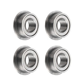 QUARKZMAN MF63ZZ Flange Ball Bearings, 4 Pieces 3x6x2.5mm Chrome Steel Double Shielded Flange Bearings
