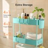 Pipishell Slim Storage Cart with Wheels, 4 Tier Bathroom Storage