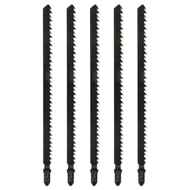 5 Piece Jigsaw Blade Set, T744D T Shank 180 mm Jigsaw Blades, Long and Fast Cutting Jigsaw Blades for Wood and Metal