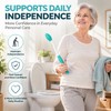 Long Handled Toilet Wiping Aid with Tissue Release Button, Ergonomic