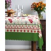 Xiazhilaio French Rectangle Tablecloth 60x102 Inch - Linen Rustic Farmhouse