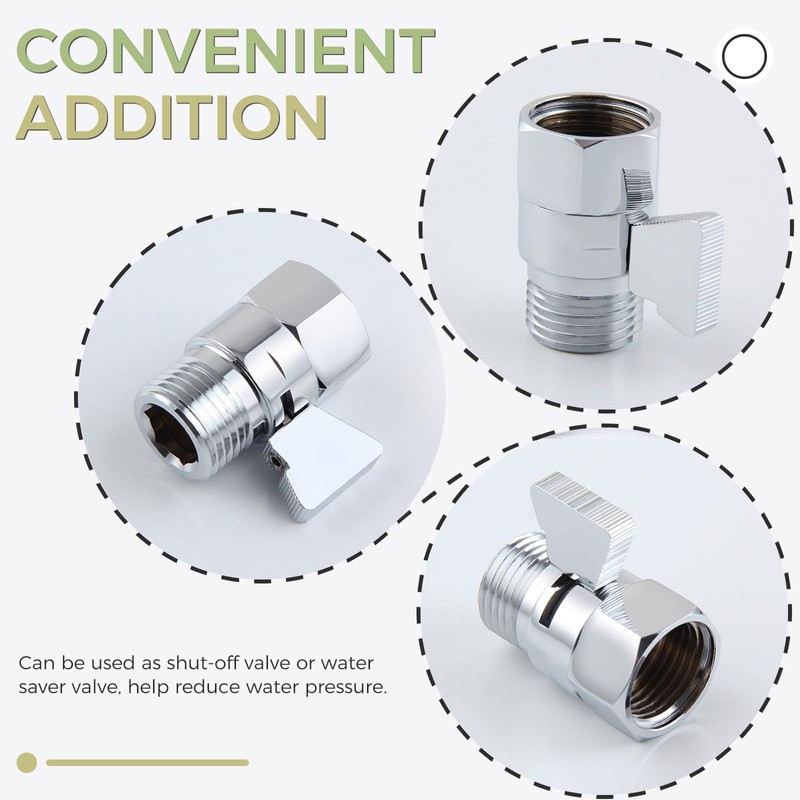 Aomasi Water Flow Control Valve, Solid Brass Shower Head Flow