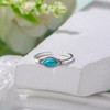 BETHZA Turquoise Toe Rings Adjustable 925 Sterling Silver Genuine Turquoise