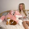BENINY 4Pcs Fox Stuffed Animal Set, Large Mommy Pink Fox