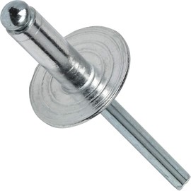 Large Flange Pop Rivets 5/32" x 3/8" Aluminum Body Steel Mandrel Large Dome Head 5-6 Gap .251" - .375" Quantity 100 by Fastenere