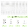 Naler 1830 Piezas Perlas de Espalda Plana para Manualidades DIY