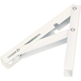 KOTARBAU Folding Console 200 x 165 mm Holder Steel Support Wall Bracket Brackets Angle Shelf Brackets Angle Shelf Bracket Heavy Duty (White)