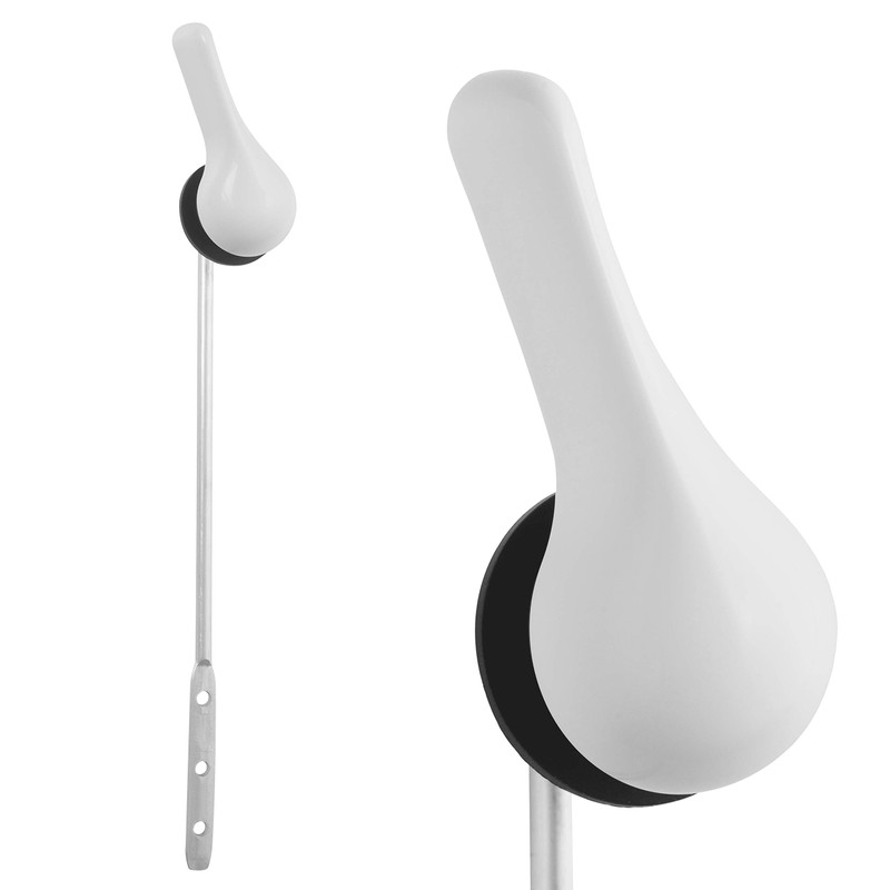 Qualihome White Toilet Tank Flush Lever Handle, Universal Front Mount