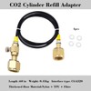 Upgraded CO2 Tank Refill Adaptor Transfer Hose，for large CGA320 CO2