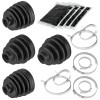 Caltric 2 Front Axle Outer Inner CV Boot Kit For