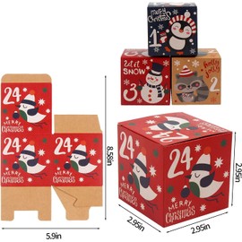 DERAYEE Advent Calendar for Filling, 24 Advent Calendars, Children's Advent Calendar