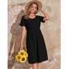 Zeagoo Dresses for Women 2025 Round Neck Lounge Dress Cotton
