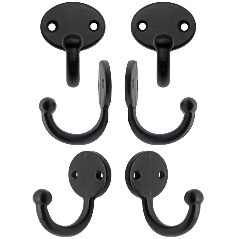 Fuxxer® Set of 6 Classic Coat Hooks Towel Hooks Vintage