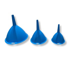 PARENCE. - Set of 3 Funnels Made of Food Grade Plastic - Various Sizes for Kitchen, Garage and More - Easy to Clean and Store - Pack of 3