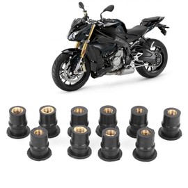 KooingTech M5 Muttern, Gummimutter M5, 10 Stück Motorrad Windschutzscheibenmutter 5mm/0.2in Metrisch Motorräder Gummi Well Mutter