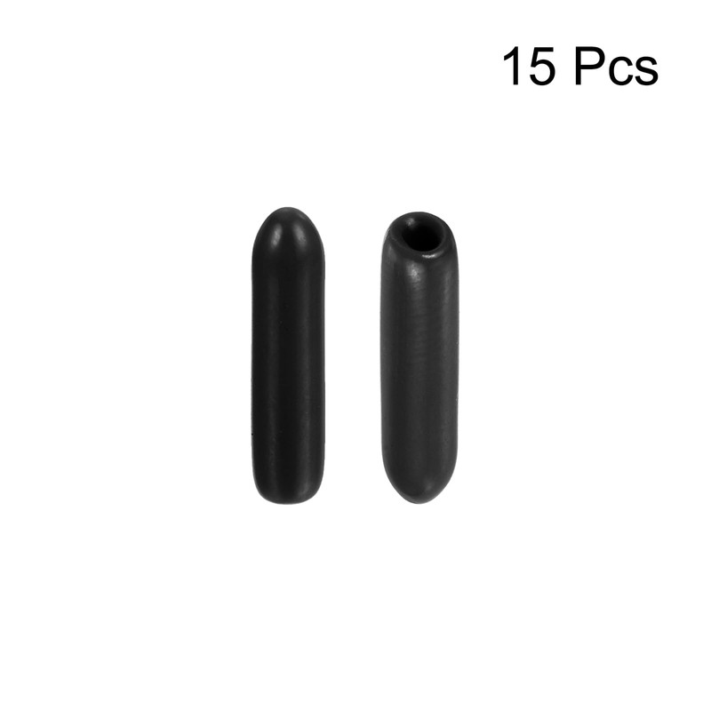 QUARKZMAN Pack of 15 Rubber End Caps 3 mm ID