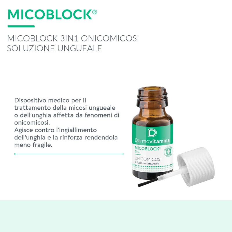 Dermovitamina - Micoblock 3in1Onicomicosi 7ml - Micosi Unghie Piedi