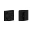 Kwikset 660 Deadbolt Lock, Matte Black Square Exterior Keyed Front