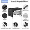 Outdoor Prep Table Cover with Split Zipper - Waterproof Stainless