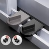 No-Drill Window & Screen Sliding Door Safety Lock Stopper Latch Fall Prevention Brown 2ea