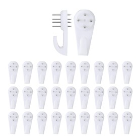 Treayes Picture Hooks, Poster Hanger, Picture Rail Hooks ，68pcs Invisible Wall Nails for Concrete, Hardwall and Drywall, No Damage Wall Hangers for Picture Frame