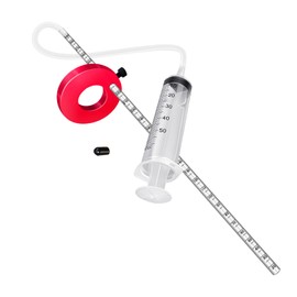 Fork Oil Tool with Adjustable Ring for Measuring and Tuning Fork Oil Levels - 60ml Syringe fit for MTB and Motorcycle (Red)
