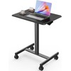 Sweetcrispy Mobile Small Standing Desk - Sit Stand Portable Rolling
