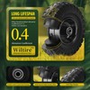 Wiltire (2 Pack) 4.10/3.50-4 Flat Free Tire and Wheel 10-Inch