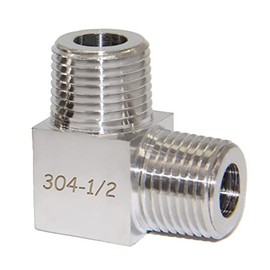 Beduan Stainless Steel Cast Pipe Fittings 90 Degree Steet Elbow 1/2" NPT Male x 1/2" NPT Male Water Fuel Air