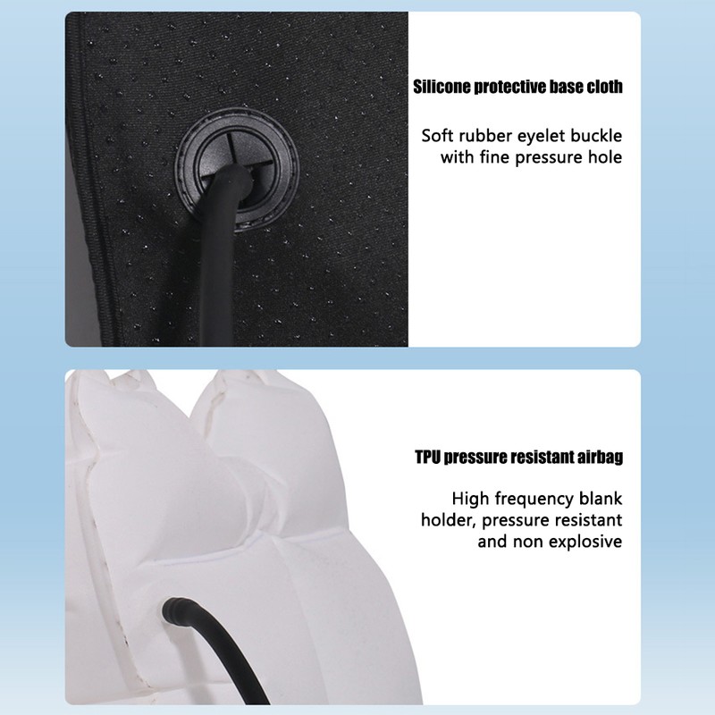 Portable Inflatable Lumbar Support Cushion Ergonomic Back Support Pillow for