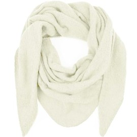 Glamexx24 Women's Triangular Scarf Women's Neckerchief Warm Knitted Scarf Cuddly Winter Scarf in Many Colours Soft Comfortable to Wear, cream