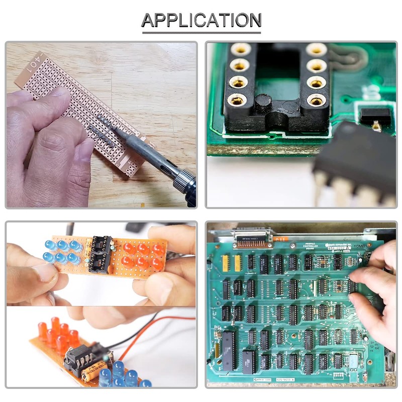 Youmile 50pcs DIP IC Socket Round 2.54mm Spacing 8 Pin