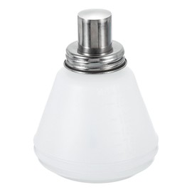 HARFINGTON Solvent Alcohol Dispensers 180ml(6.1oz) Conical Push Down Liquid Dispenser Pump Bottle with Stainless Steel Lid and Aluminum Core for Acetone Polish Remover, White