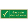V Safety Glow In The Dark Gas Main Shut Off