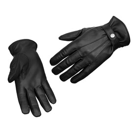 ADIX Sports - Black Leather Driving Gloves for Men (BLACK, M)