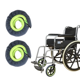 Wheelchair Wheel Covers 2 Pack - Dust proof Floor Protectors, Non-Slip & Silent Rolling Covers for Indoor Use - Fits Most Wheelchair Tires(8 inches)